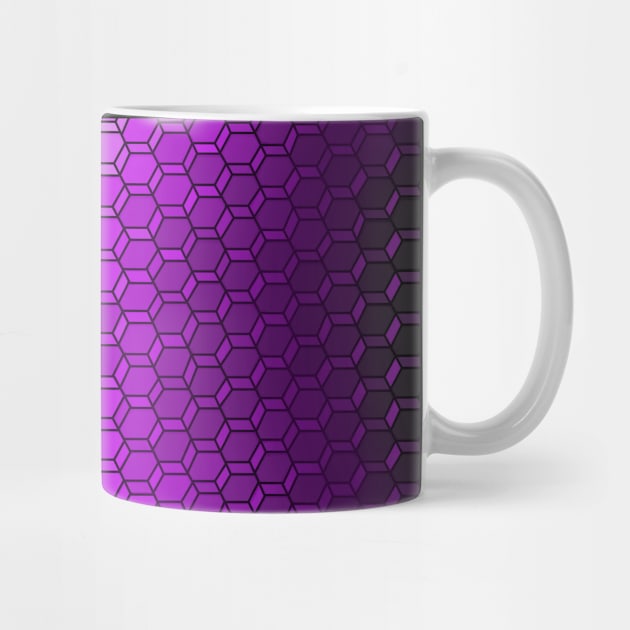 Purple Skin 3D Hexagon Pattern by ArtAndBliss